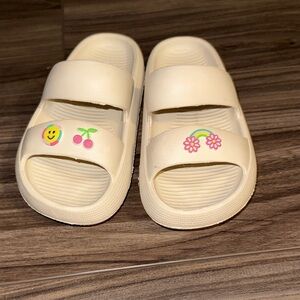 Kids Cream Slide Sandals